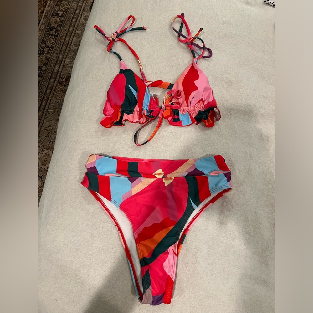 Pattern high wasted bikini
